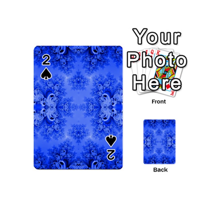 Blue Sky Over The Bluebells Frost Fractal Playing Cards 54 Designs (Mini)