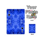 Blue Sky Over The Bluebells Frost Fractal Playing Cards 54 Designs (Mini) Front - Spade3