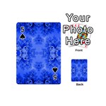 Blue Sky Over The Bluebells Frost Fractal Playing Cards 54 Designs (Mini) Front - Spade5