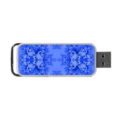 Blue Sky Over The Bluebells Frost Fractal Portable Usb Flash (one Side) by Artist4God