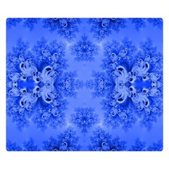 Blue Sky Over The Bluebells Frost Fractal Double Sided Flano Blanket (small)  by Artist4God