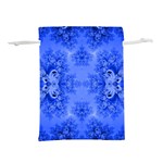 Blue Sky Over The Bluebells Frost Fractal Lightweight Drawstring Pouch (L) Back