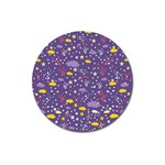 Pattern-cute-clouds-stars Magnet 3  (Round) Front