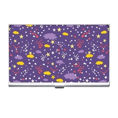 Pattern-cute-clouds-stars Business Card Holder by Jancukart