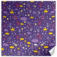 Pattern-cute-clouds-stars Canvas 20  X 20 