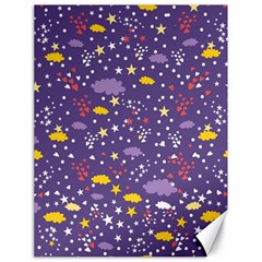 Pattern-cute-clouds-stars Canvas 18  X 24 