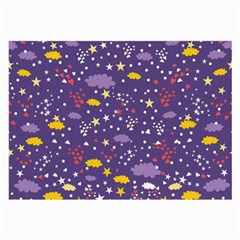 Pattern-cute-clouds-stars Large Glasses Cloth by Jancukart