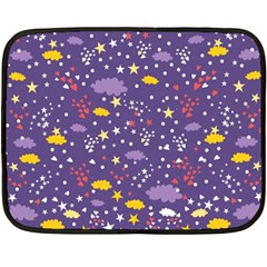 Pattern-cute-clouds-stars Double Sided Fleece Blanket (mini) 