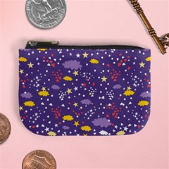 Pattern-cute-clouds-stars Mini Coin Purse by Jancukart