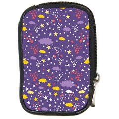 Pattern-cute-clouds-stars Compact Camera Leather Case