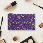 Pattern-cute-clouds-stars Cosmetic Bag (Small) Front