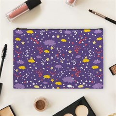 Pattern-cute-clouds-stars Cosmetic Bag (large)