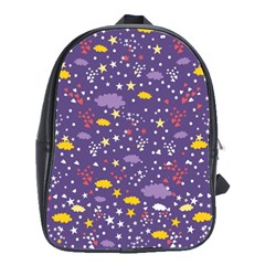 Pattern-cute-clouds-stars School Bag (large)