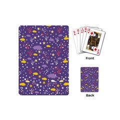 Pattern-cute-clouds-stars Playing Cards Single Design (mini) by Jancukart