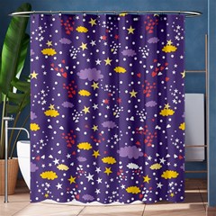 Pattern-cute-clouds-stars Shower Curtain 60  X 72  (medium) 