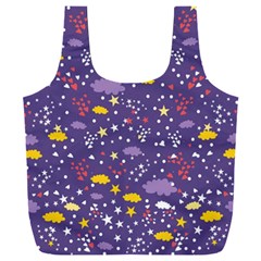 Pattern-cute-clouds-stars Full Print Recycle Bag (xxxl) by Jancukart