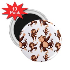 Monkey-seamless-pattern 2 25  Magnets (10 Pack) 