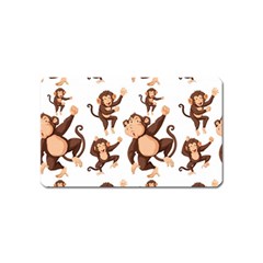 Monkey-seamless-pattern Magnet (name Card) by Jancukart