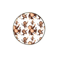 Monkey-seamless-pattern Hat Clip Ball Marker (4 Pack)