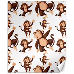 Monkey-seamless-pattern Canvas 16  X 20 