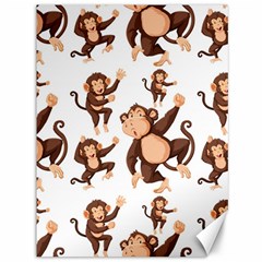 Monkey-seamless-pattern Canvas 36  X 48  by Jancukart