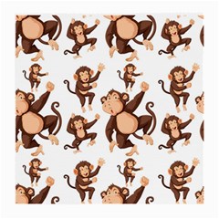 Monkey-seamless-pattern Medium Glasses Cloth by Jancukart