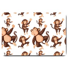 Monkey-seamless-pattern Large Doormat 