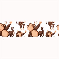 Monkey-seamless-pattern Large Bar Mats by Jancukart