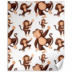 Monkey-seamless-pattern Canvas 11  X 14  by Jancukart