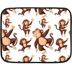 Monkey-seamless-pattern Fleece Blanket (mini)