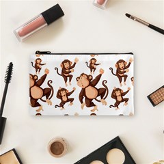 Monkey-seamless-pattern Cosmetic Bag (small) by Jancukart