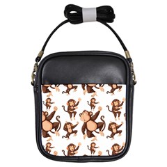 Monkey-seamless-pattern Girls Sling Bag by Jancukart