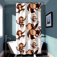 Monkey-seamless-pattern Shower Curtain 36  X 72  (stall) 