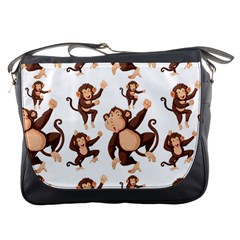 Monkey-seamless-pattern Messenger Bag by Jancukart