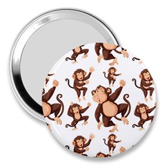 Monkey-seamless-pattern 3  Handbag Mirrors