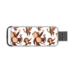 Monkey-seamless-pattern Portable Usb Flash (two Sides)