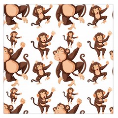 Monkey-seamless-pattern Square Satin Scarf (36  X 36 ) by Jancukart