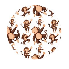 Monkey-seamless-pattern Mini Round Pill Box (pack Of 5)