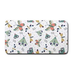 Seamless-pattern-with-moth-butterfly-dragonfly-white-backdrop Medium Bar Mats