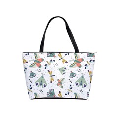 Seamless-pattern-with-moth-butterfly-dragonfly-white-backdrop Classic Shoulder Handbag