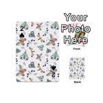 Seamless-pattern-with-moth-butterfly-dragonfly-white-backdrop Playing Cards 54 Designs (Mini) Front - Spade2