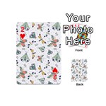 Seamless-pattern-with-moth-butterfly-dragonfly-white-backdrop Playing Cards 54 Designs (Mini) Front - Heart2