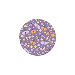 Vector-seamless-pattern-with-butterflies-beetles Golf Ball Marker (4 Pack)