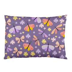 Vector-seamless-pattern-with-butterflies-beetles Pillow Case