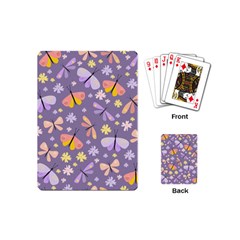 Vector-seamless-pattern-with-butterflies-beetles Playing Cards Single Design (mini)