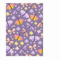 Vector-seamless-pattern-with-butterflies-beetles Large Garden Flag (two Sides) by Jancukart