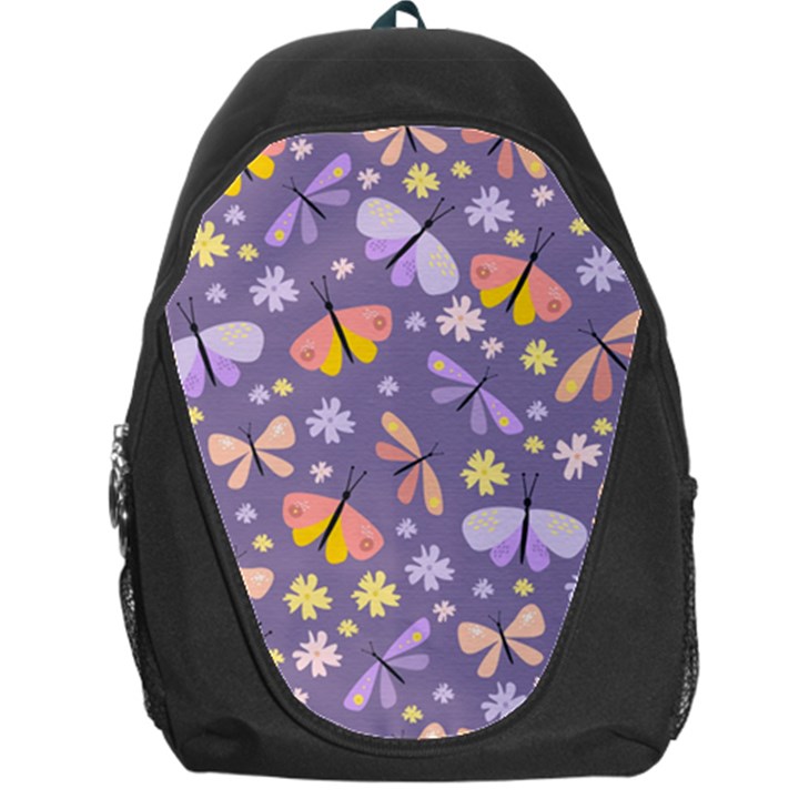 Vector-seamless-pattern-with-butterflies-beetles Backpack Bag