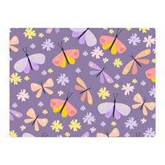 Vector-seamless-pattern-with-butterflies-beetles Double Sided Flano Blanket (mini)  by Jancukart