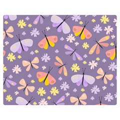 Vector-seamless-pattern-with-butterflies-beetles Double Sided Flano Blanket (medium)  by Jancukart