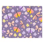 Vector-seamless-pattern-with-butterflies-beetles Double Sided Flano Blanket (Large)  80 x60  Blanket Front